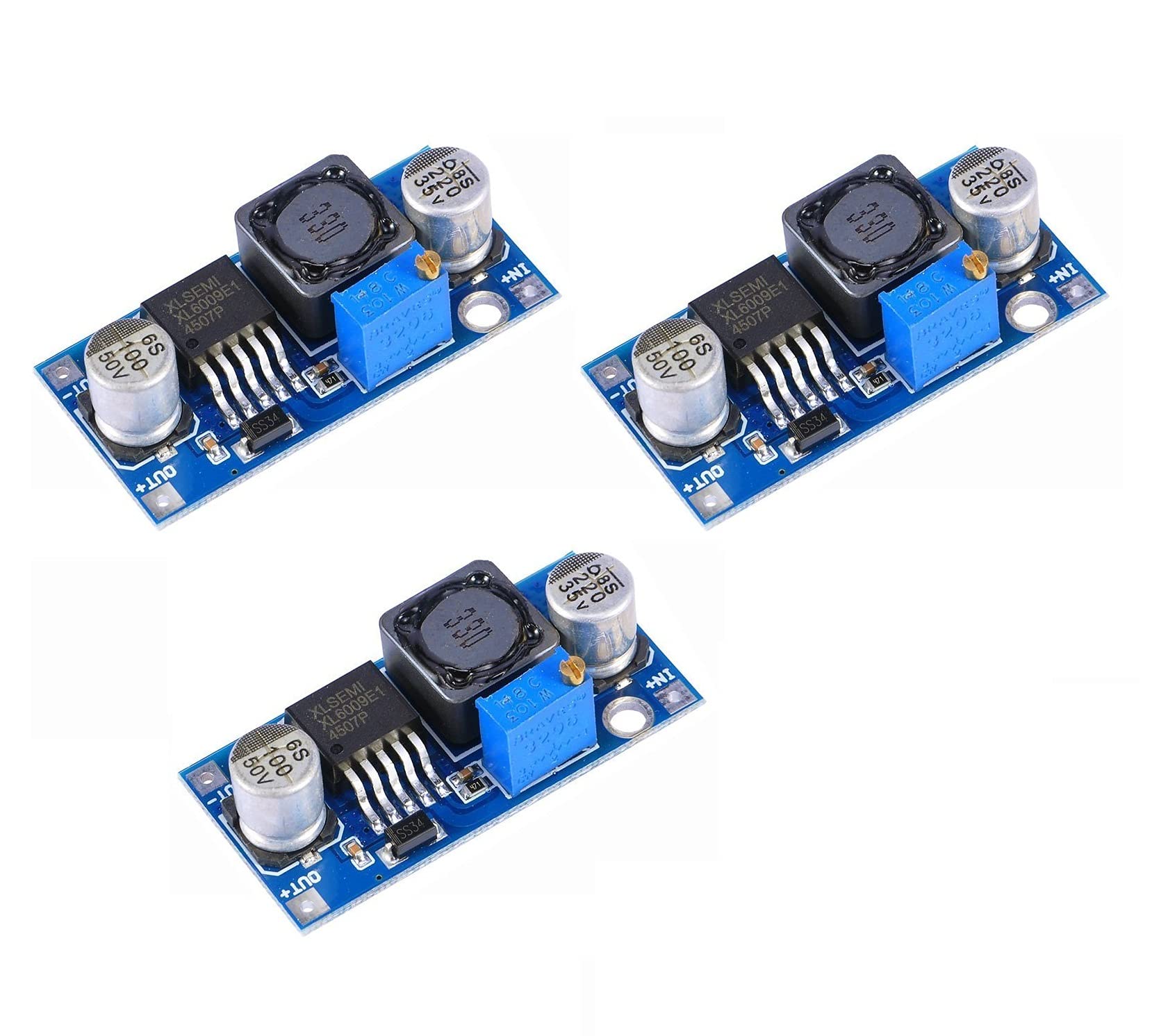 XL6009 DC-DC Adjustable Step-up Boost Power Converter Module (Pack of 3) (B09816Q91K) Amazon Price History, Amazon Price Tracker