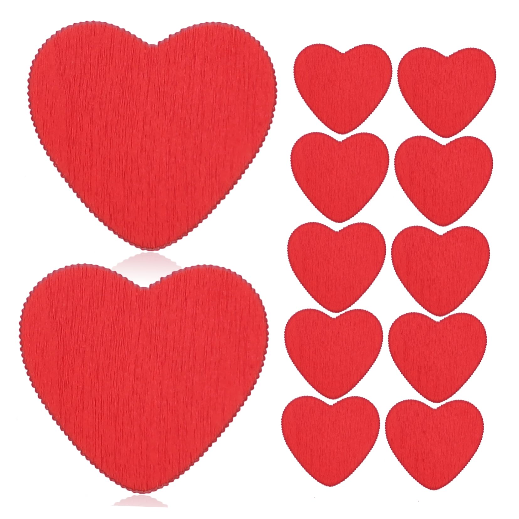 STOBOK 1000stücke Herz Holzscheiben Für Basteln Selbstklebende Holzherzen Für Valentinstag Hochzeitsdeko Handgemachte Dekorationen