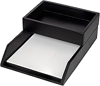 Vista 1 de Demigo Desk Organizer Letter Tray Set of 2, Acacia Wood Tabletop Desktop for Storage Paper Letter Folders Notebooks Copy Print, Workspace Holder