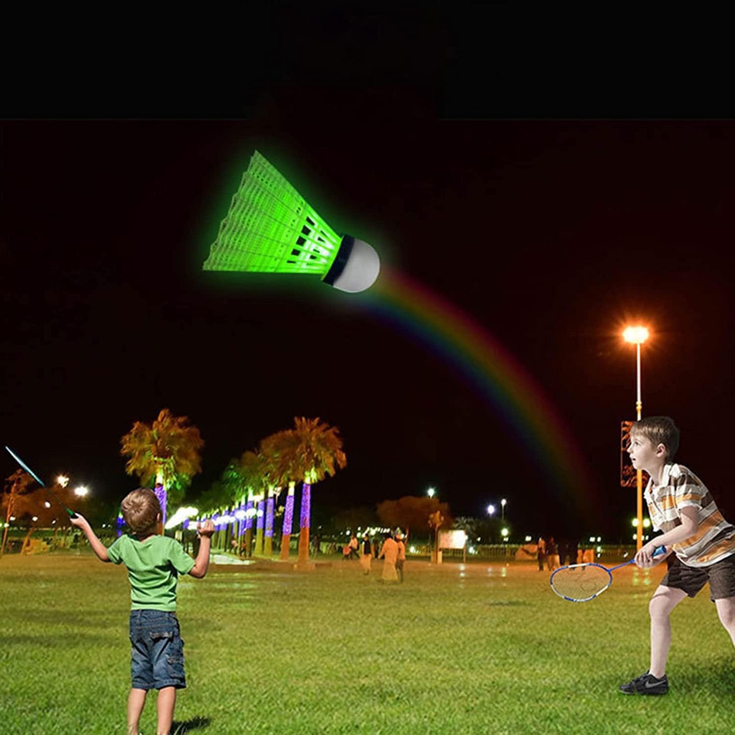 YeahBoom Palline da badminton a LED, in nylon, per sport, 6 pezzi, per attività sportive indoor/outdoor
