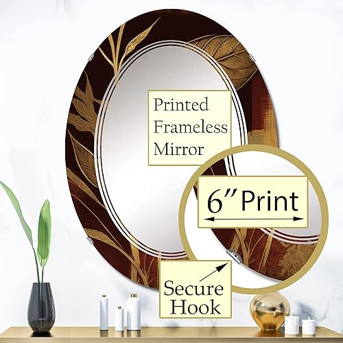 Miniatura 8 de DesignQ Terra Cotta - Espejo de tocador con hojas de chocolate en V, espejo de baño, espejos de pared para sala de estar, dormitorio, espejo