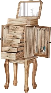 Emfogo Standing Jewelry Armoire, 7 Drawers