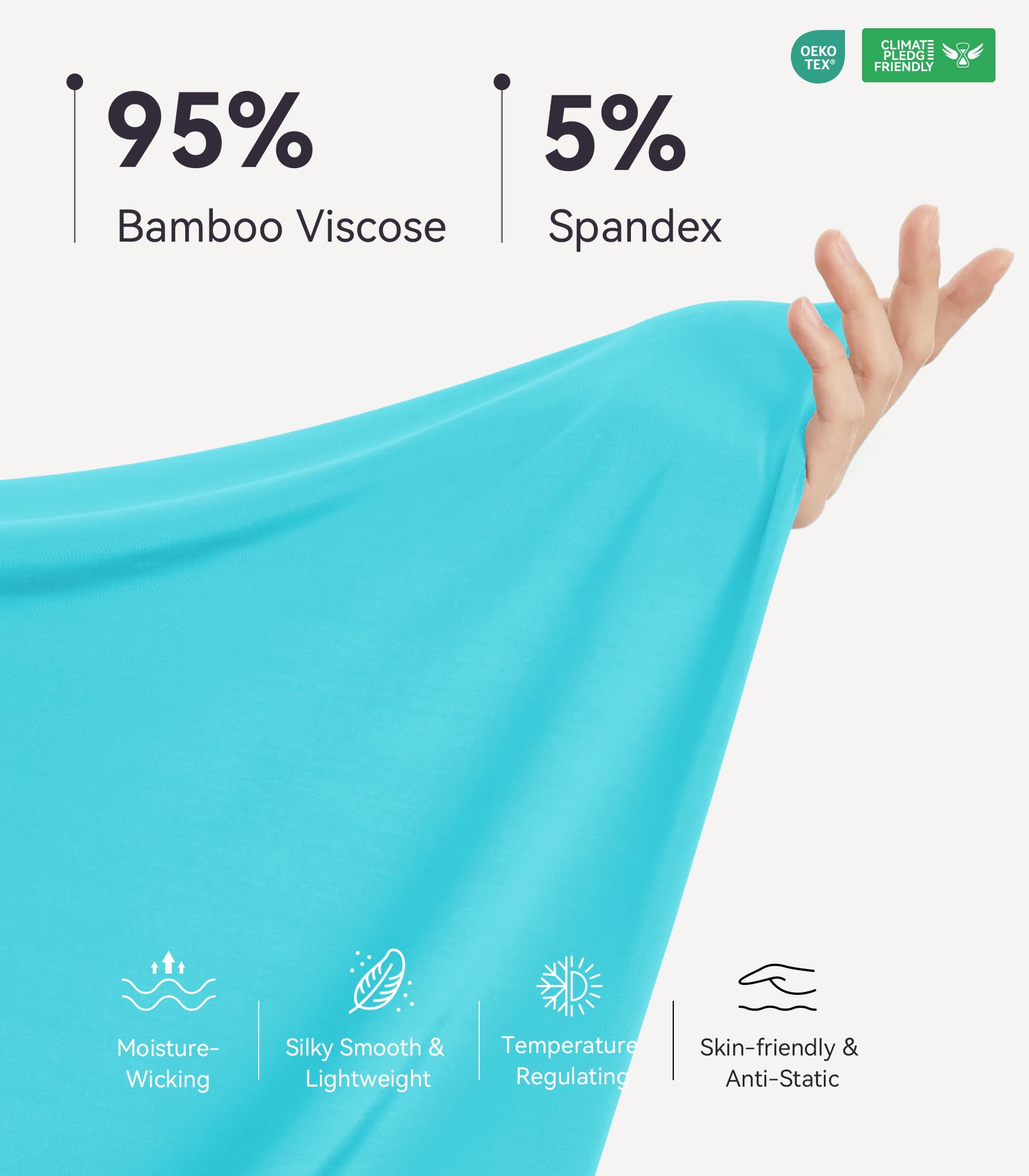 WiWi Chemises de nuit pour femmes, chemise de nuit douce à manches longues, chemise de nuit grande taille, robe de pyjama en viscose de bambou, taille S à 4X