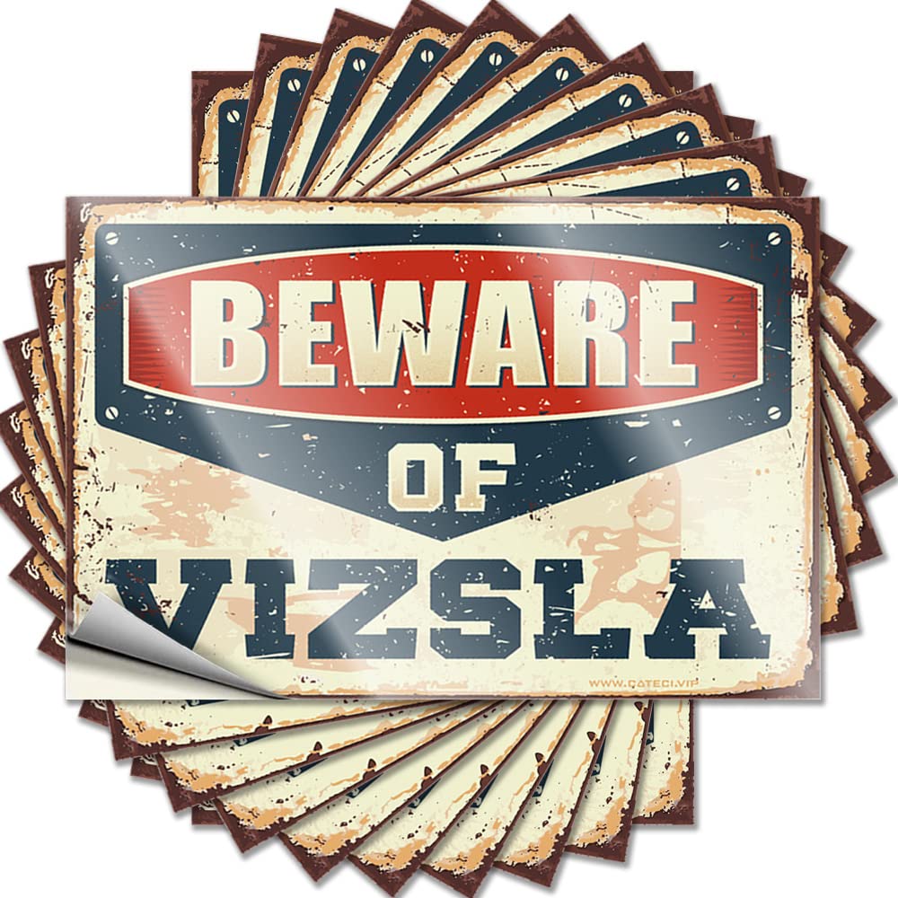 Funny Sticker Boys Room Decor Durable Vinyl - Beware of Vizsla Water for Comfort Use(6X9CM)