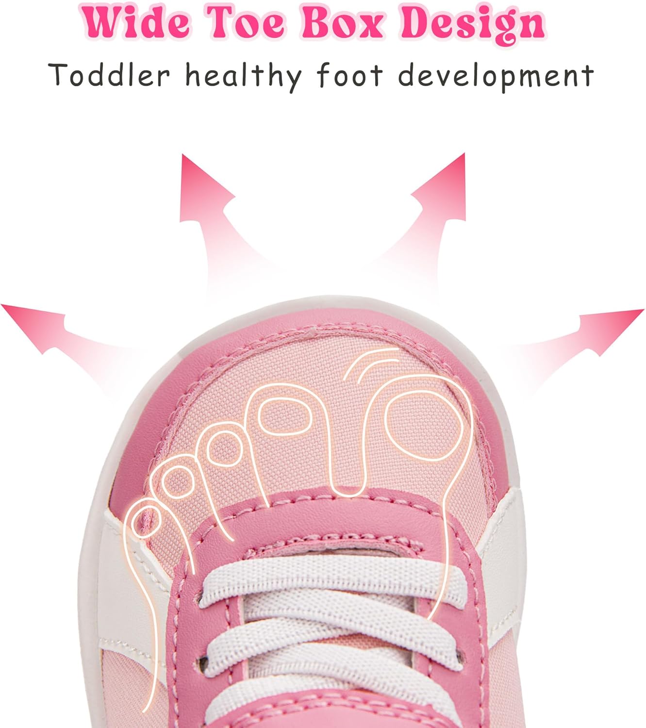 SKYWHEEL Toddler Wide Toe Box Barefoot Shoes Boys Girls Tennis Walking Sports Shoes Comfort Lightweight Zero Drop Sneakers for Kids Indoor/Outdoor Play