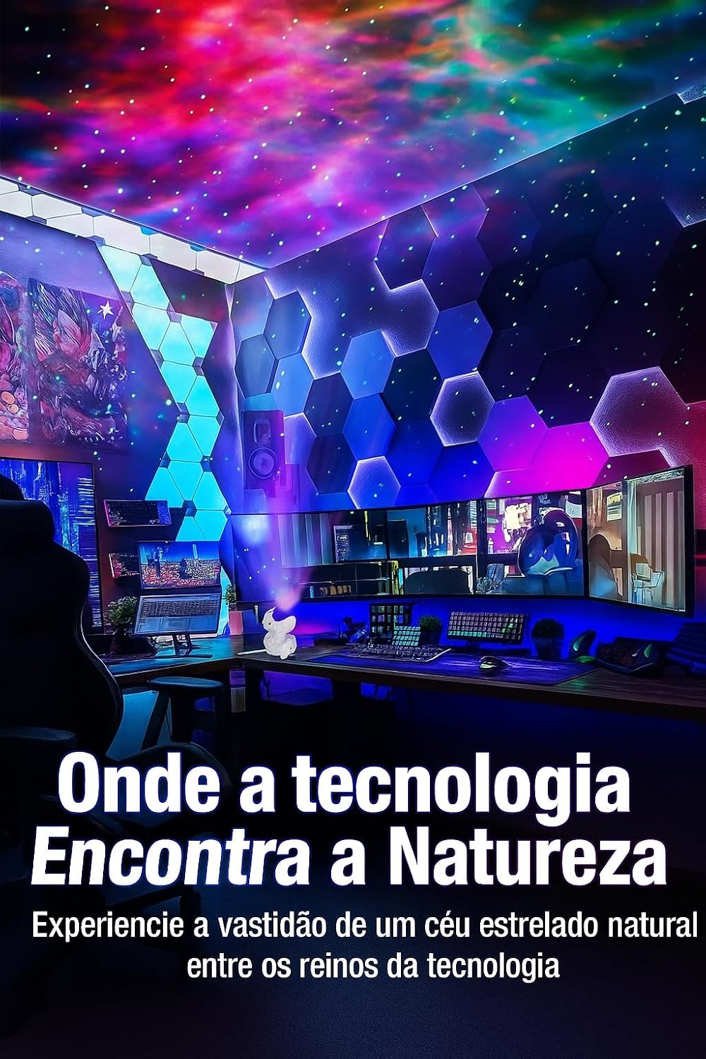 Projetor de Luz da Galáxia do Astronauta | Luz Noturna LED com Céu Estrelado, Controle Remoto | Design Portátil para Decoração Infantil | Estímulo à Criatividade Projetor de Luz da Galáxia do Astronauta | Luz Noturna LED com Céu Estrelado, Controle Remoto | Design Portátil para Decoração Infantil | Estímulo à Criatividade