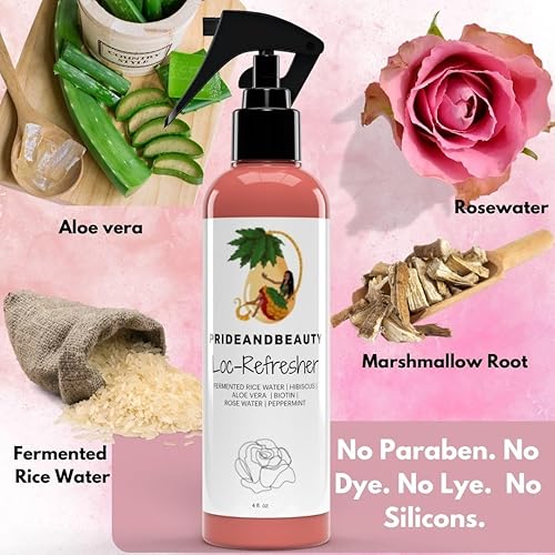 Miniatura 4 de Rose Water For Locs, Daily Moisturizing Refreshing Spray, Rose Water For Hair, Rosewater and Peppermint Hair Scalp Moisturizer. (8 OUNCES)