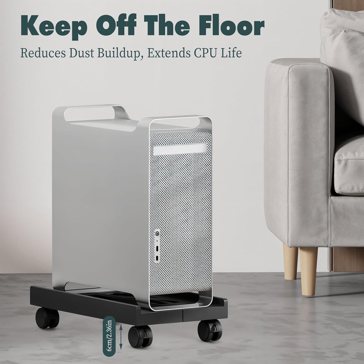Mobile PC Stand, Adjustable Metal Computer Tower Philippines | Ubuy