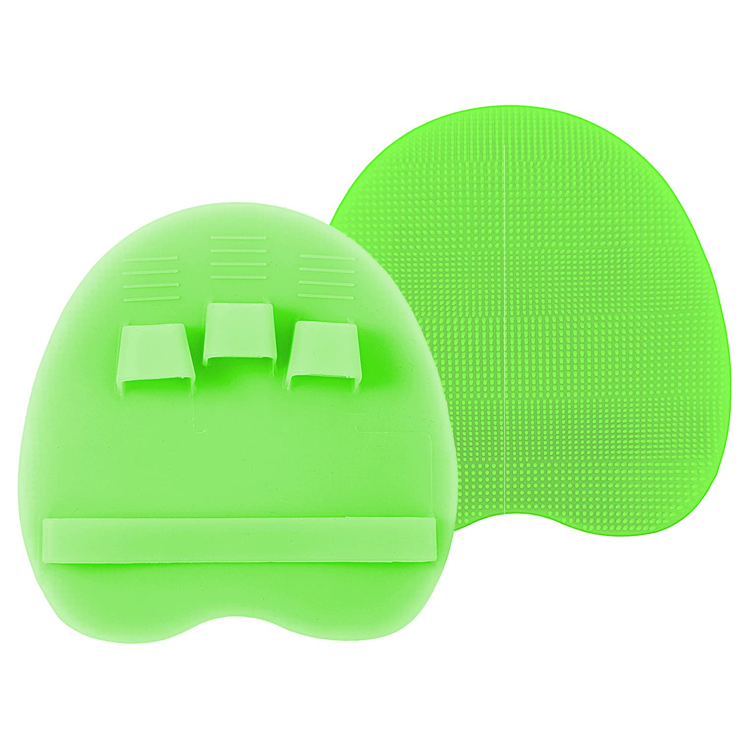 INNERNEED Food Grade Silicone Body Brush Soft Bristles Shower Exfoliating Scrubber Gentle Scrub Bathing Glove Skin Care (Green)
