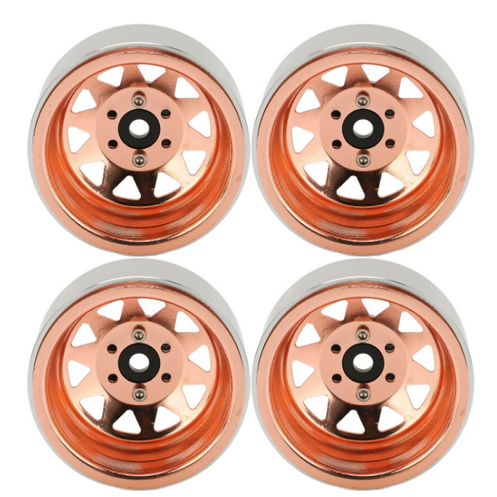 Cerchioni per Auto telecomandati da 1, 9 Pollici, 4, 5 Slot, Parte modificata in Metallo per Camion da Arrampicata per Auto a, Forniture Decorative, Controllo cingolato, Ruota in Metallo