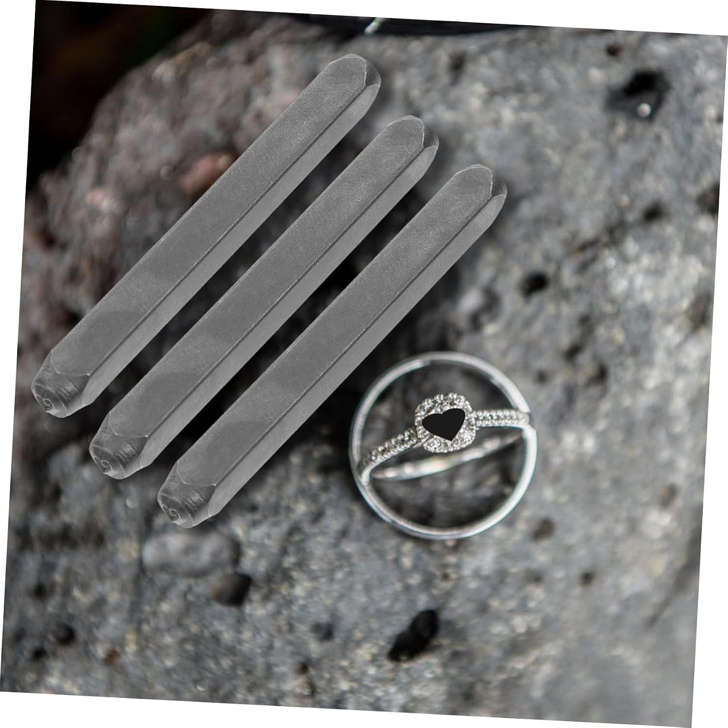 9pcs Heart Metal Stamp Punch Steel Tool for Jewelry Aluminum