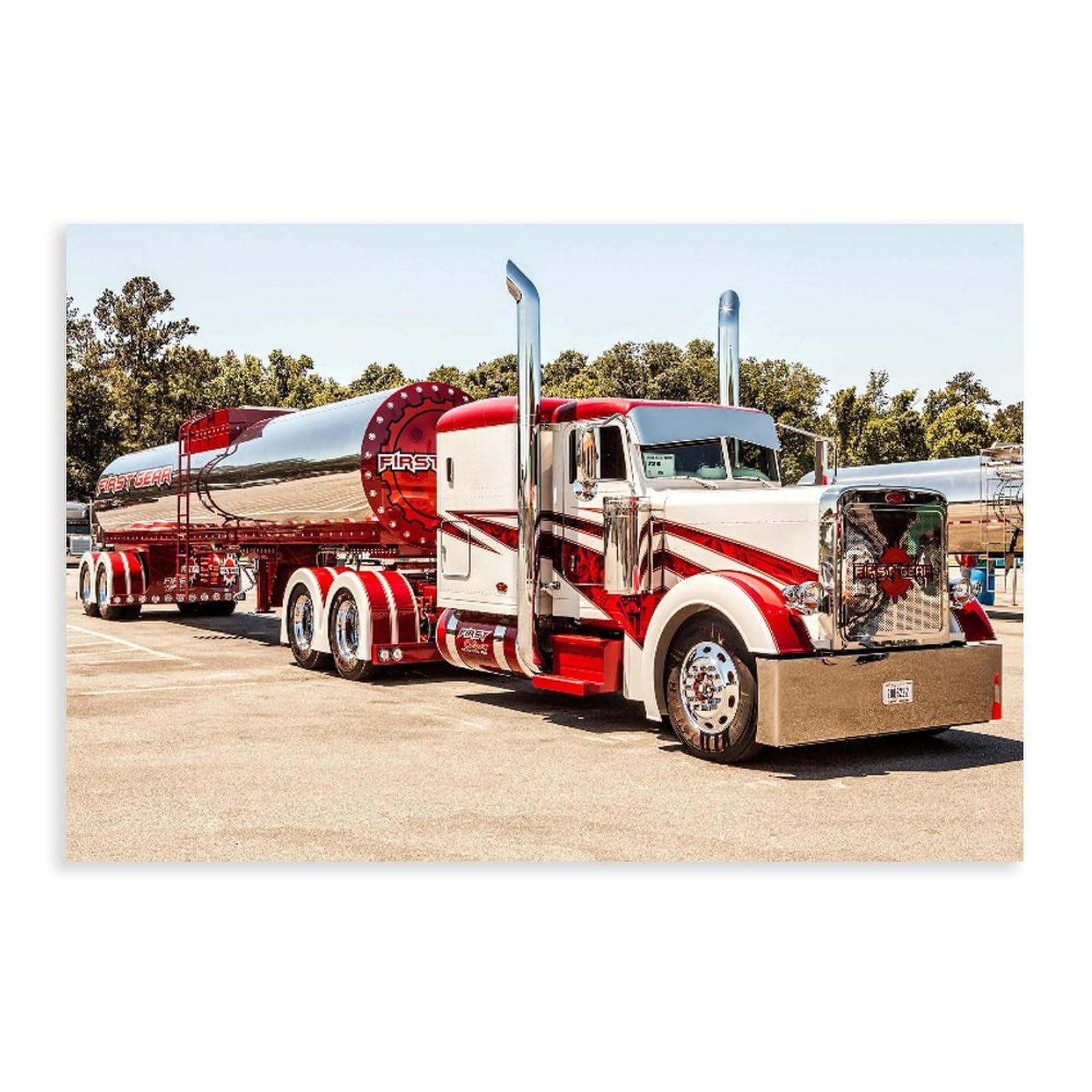 QNVJQKDSI American Truck (3) Canvas Poster Bedroom Decor Landscape Office Room Decor Gift 24" L X 36" W