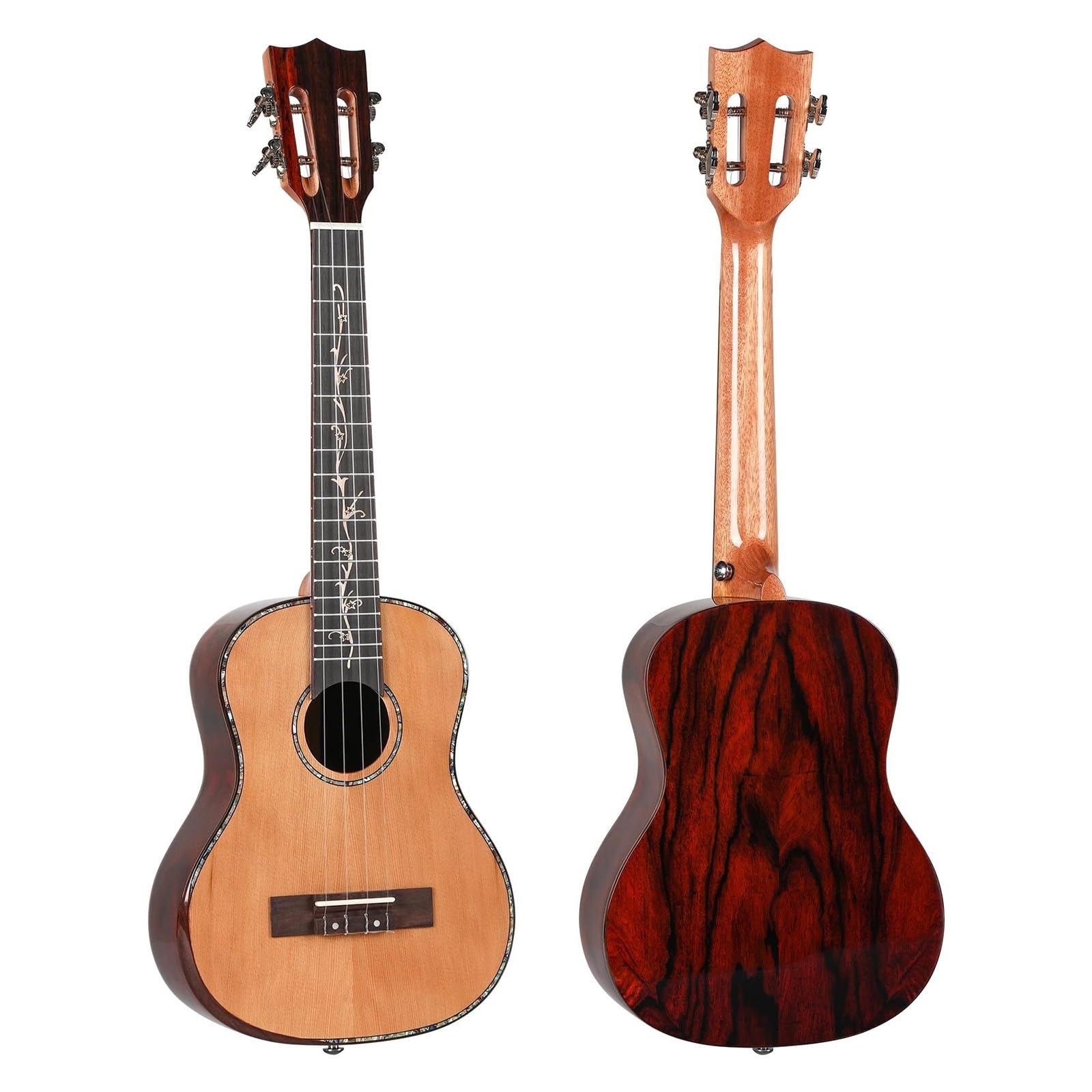 26 Zoll Tenor-Ukulele Aus Massivem Fichtenholz, Ukulelen-Saiteninstrument Für Erwachsene Ukulele für Anfänger