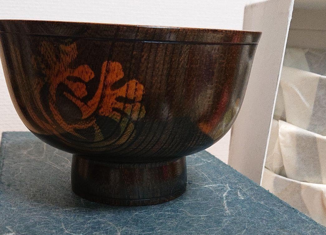 輪島塗 茄子の絵の吸い物 椀 五客