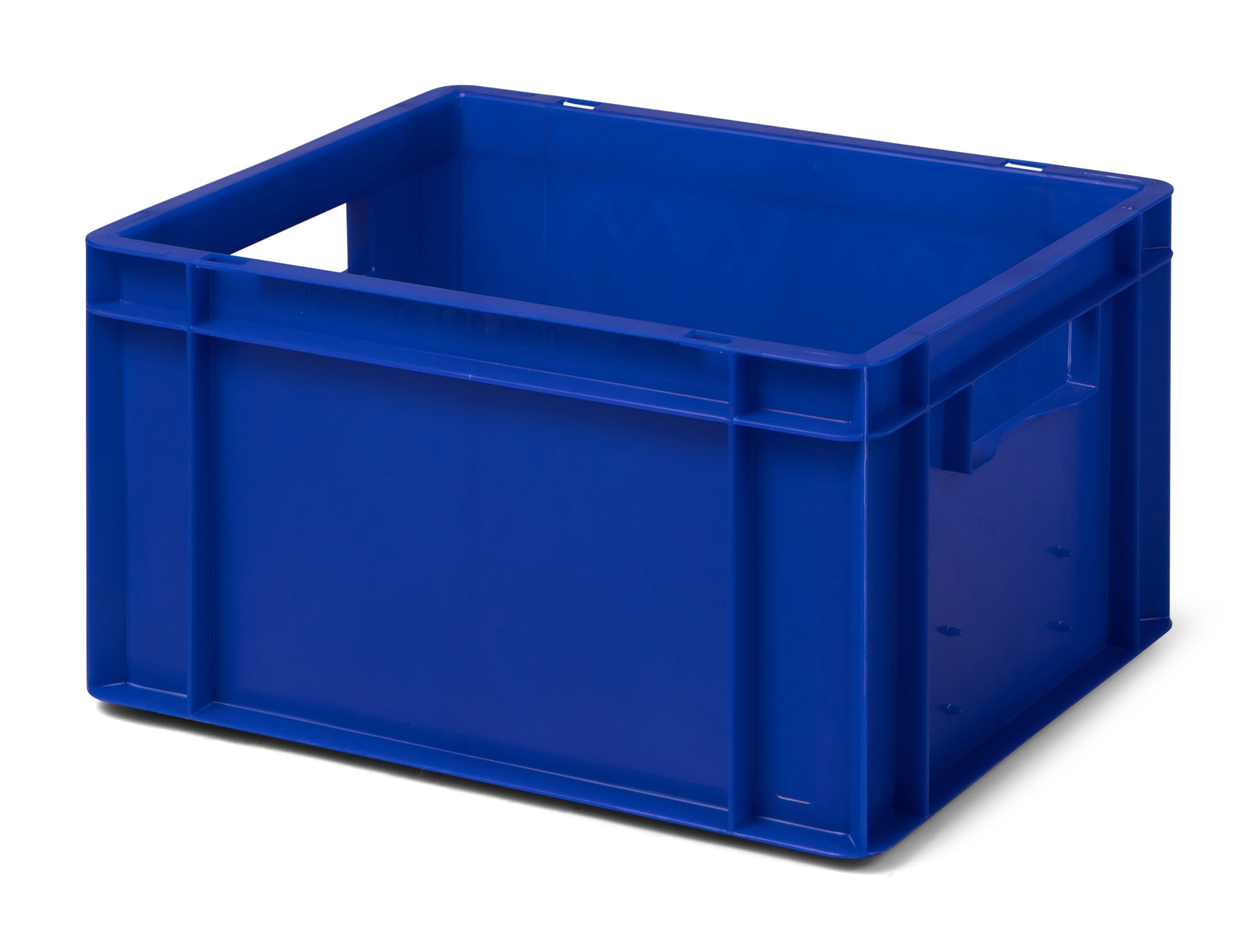 4 sztuki pojemników transportowych TK421-0 niebieskie, dł. x szer. 400 x 300 x 210 mm, z PP, pojemność: 19 litrów, prawdziwa jakość przemysłowa nadaje się również do żywności