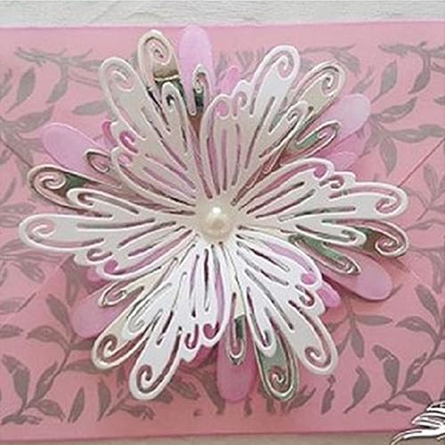 Miniatura 3 de hinana Marco de flores de encaje troquelado de metal, plantillas de corte de fondo de flores para bricolaje, álbumes de recortes, fotos, papel