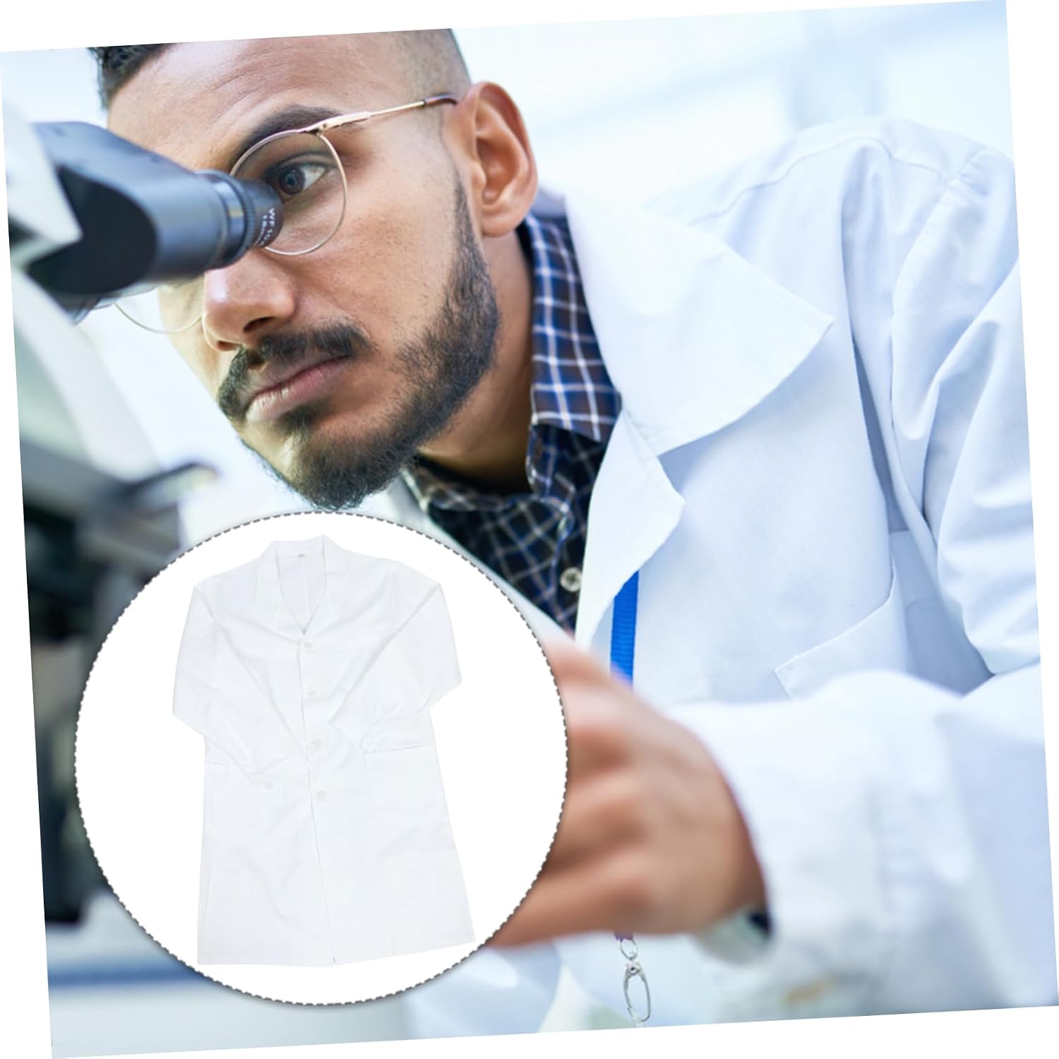 Alipis Breathable Coat for Doctors Comfortable Lab Coat Pockets for Hospitals Laboratories and Schools Men and Women