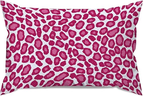 Vista 475 de Funda de cojín con estampado de guepardo rosa intenso, cojín cuadrado con estampado de animales fucsia, funda de almohada decorativa para el hogar