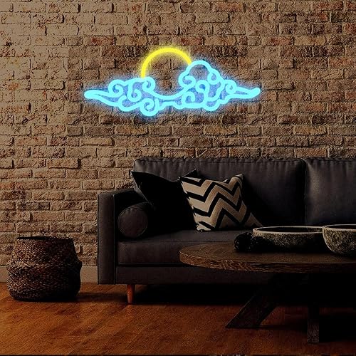 Miniatura 30 de Letreros LED de neón Sunset&Sea, luces de neón para decoración de dormitorio, decoración de pared fresca para sala de estar, habitación de niños