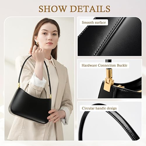 Miniatura 3 de Bolso de hombro para mujer, bolso pequeño de cuero genuino