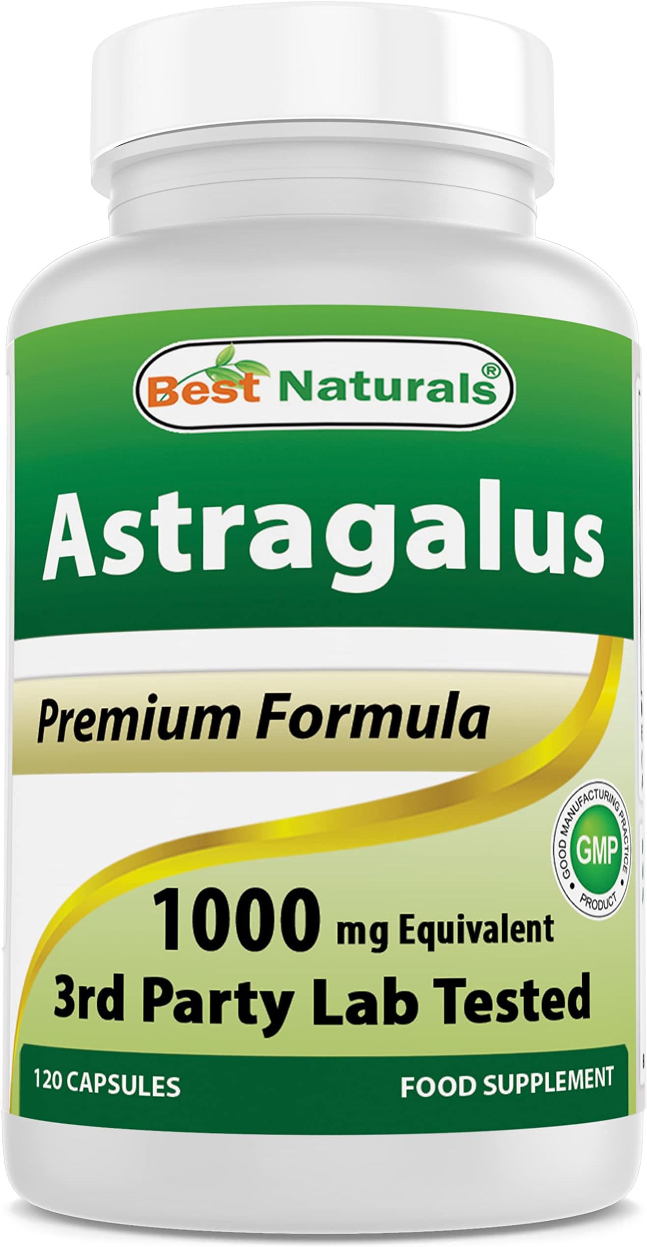 Best Naturals Astragalus Capsule, 1000 mg, 120 Count