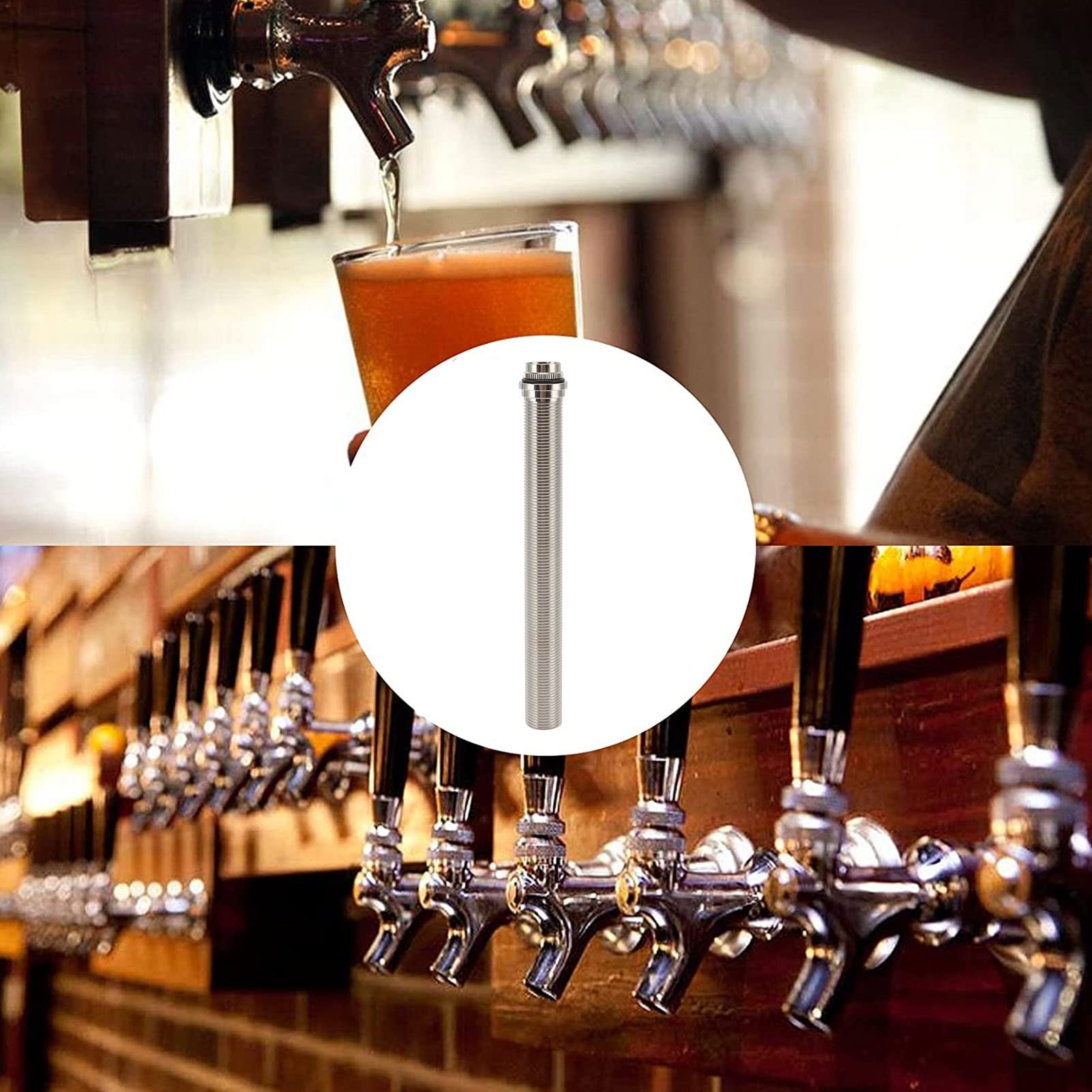 220 Mm Bierhahn-Verschlussflansch, Bierhahn-Verlängerungs-Verschlussflansch für Verstellbaren Fass-Bierspender für das Brauen zu Hause