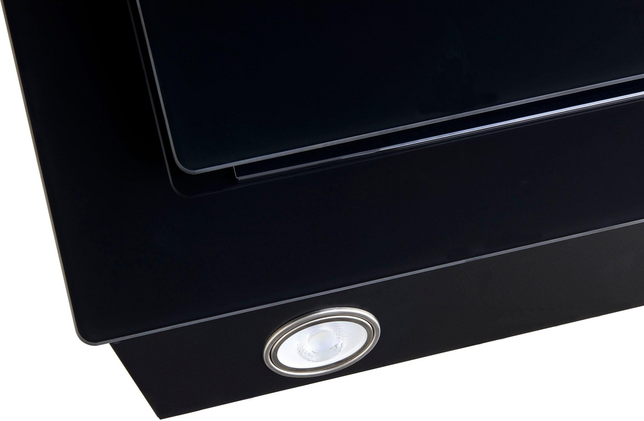 Exquisit® Campana Extractora Cocina, 60Cm, Capacidad de Extracción máx 311 [M³/h], Color Negro, Consumo 44 kWh/año, 3 Niveles de Potencia, Rumorosidad 54 dB(A).
