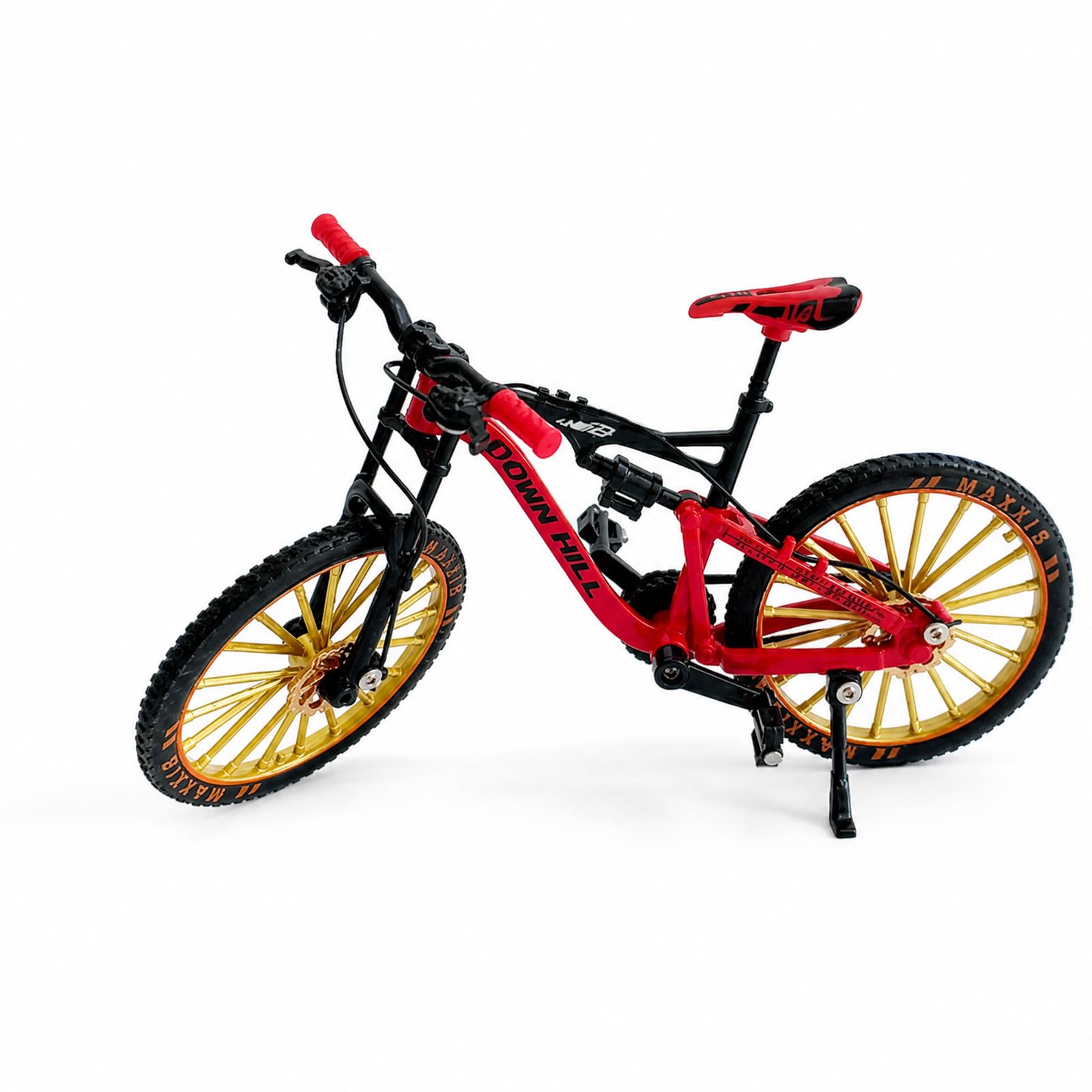 MAUDFEK 1PC Finger Bike, Finger Mountain Bike and Finger BMX for Creative Storytelling and Social Finger Bike Competitions, Red Finger MTB Model for Home and Office Display