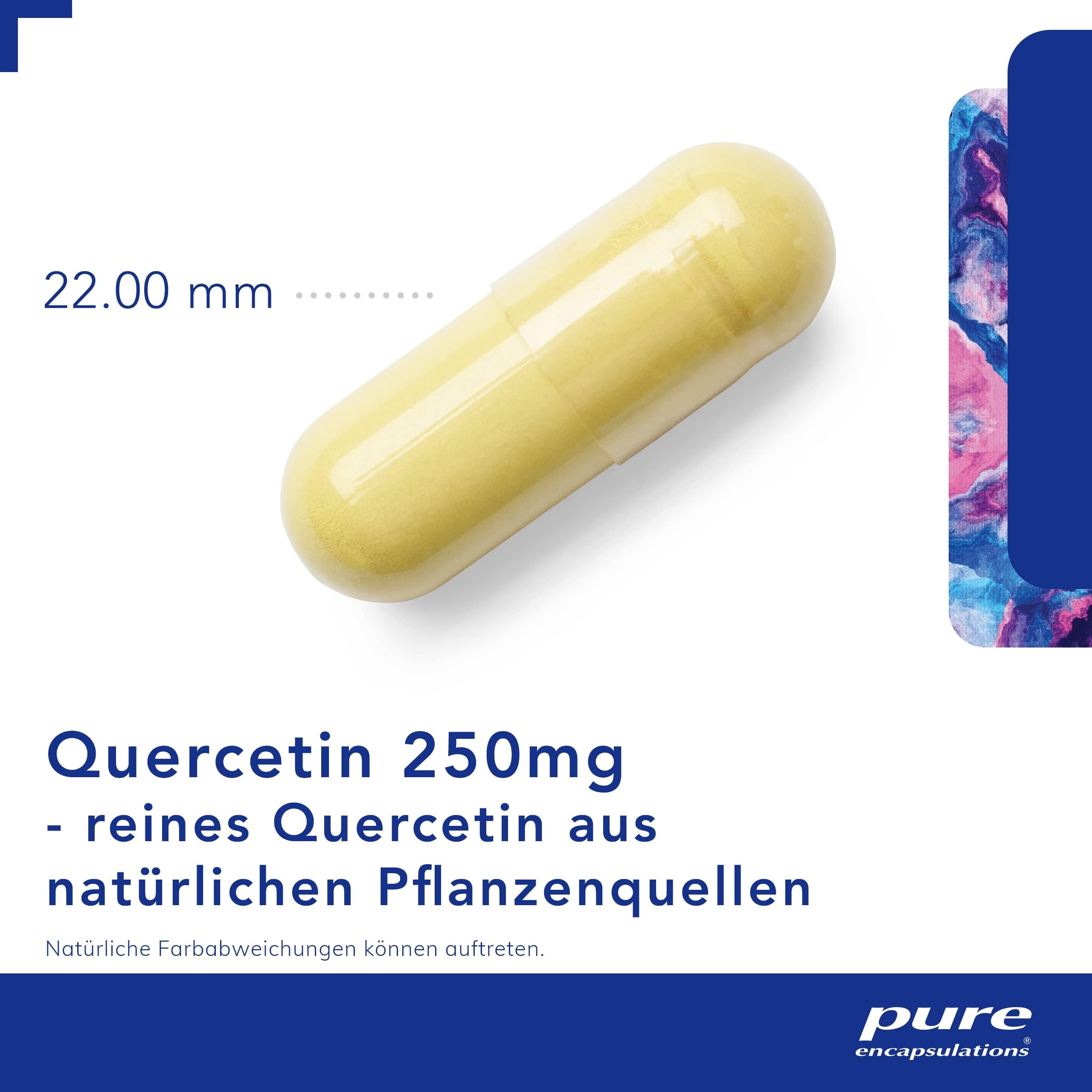 Pure Encapsulations - Quercetin - Hochwertiger Pflanzenstoff, Hoher Quercetin-Gehalt in jeder Kapsel - Nahrungsergänzungsmittel - 120 Kapseln