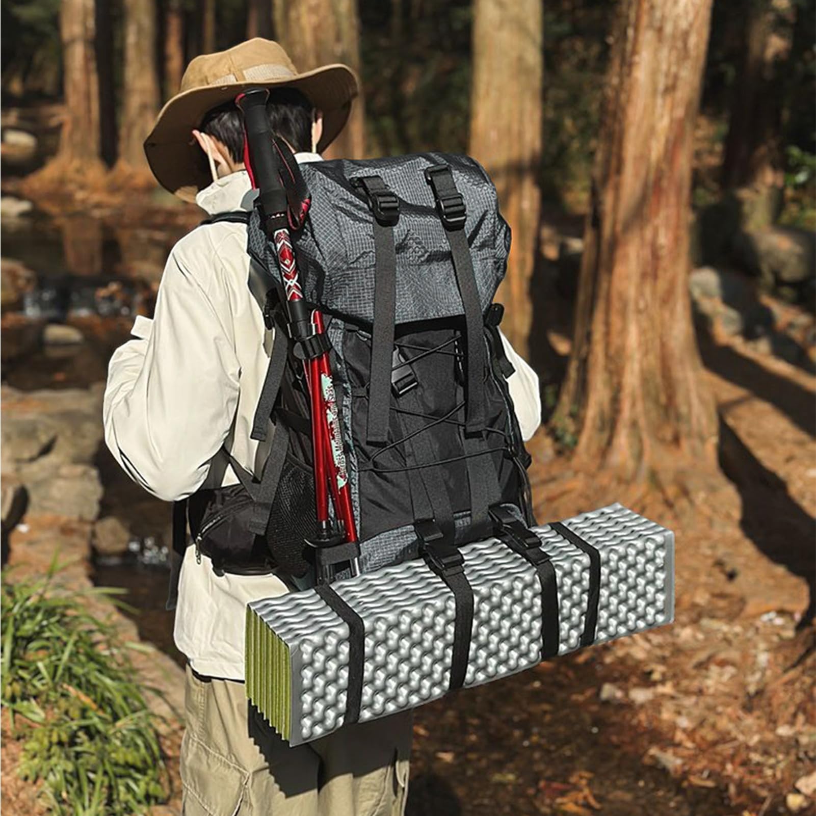Plecak Turystyczny | Torba Trekkingowa,60L Wodoodporny Sprzęt do Podróży Szkoły Wędrówki Outdoor Fitness Kobiety Mężczyźni Biegacze Kolarstwo Survival Sport Wspinaczka Kemping