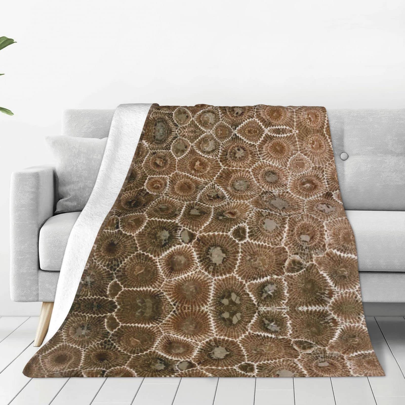 Couverture polaire imprimée Petoskey flanelle chaude lit canapé 127 x 101,6 cm