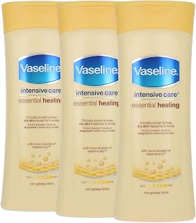 3 x Vaseline Intensive Care Body Lotion Essential Healing 400 ml