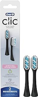 Oral-B Clic Toothbrush Sensitive Clean Replacement Brush Heads, Black, 2 Count