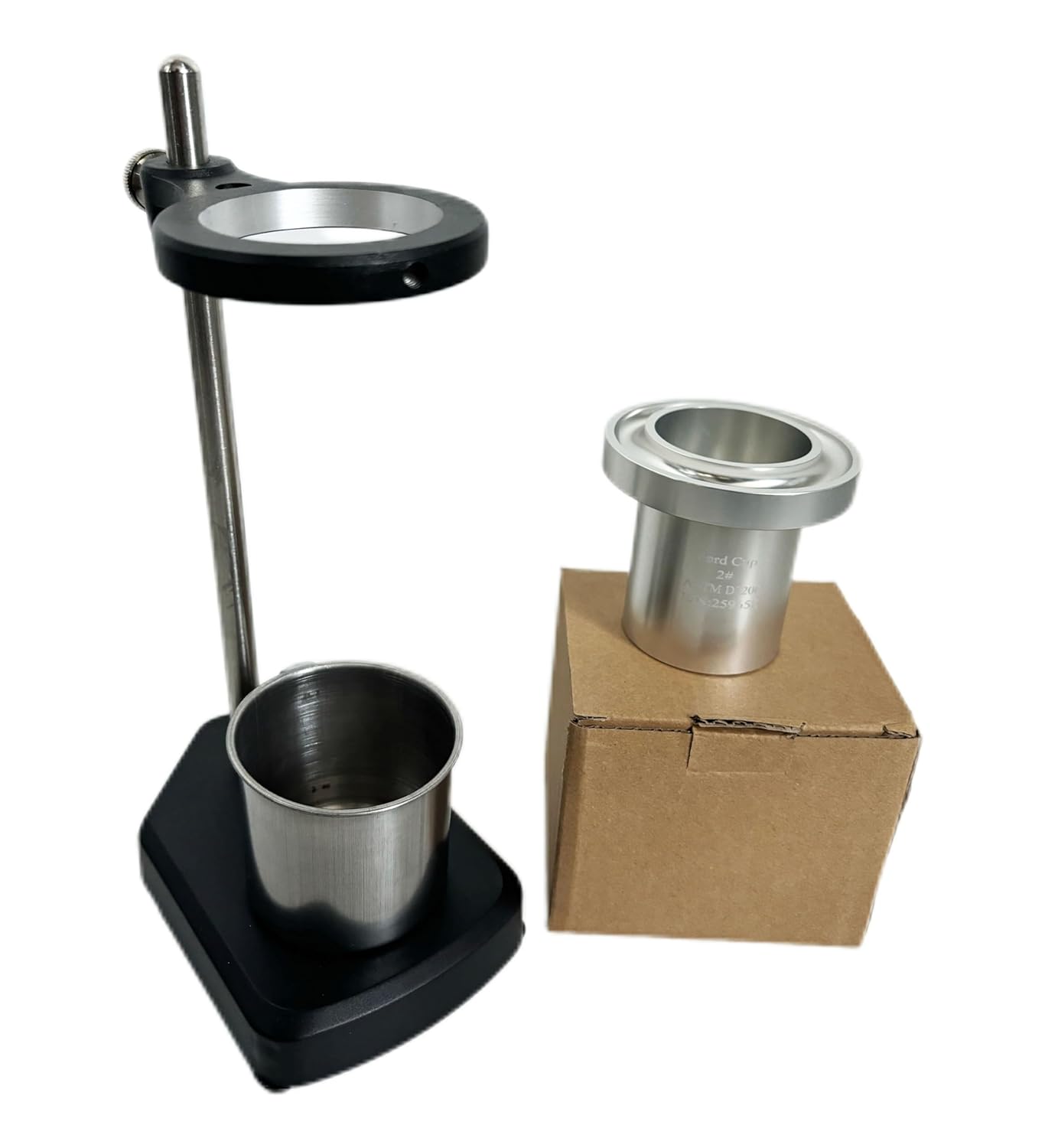 Ford Viscosity Cup#2 with Stand with Hole Diameter 2.80 mm Measuring Range 25-120 CST for Testing Thicker Fluids and Mixtures High Quality Aluminum Cup