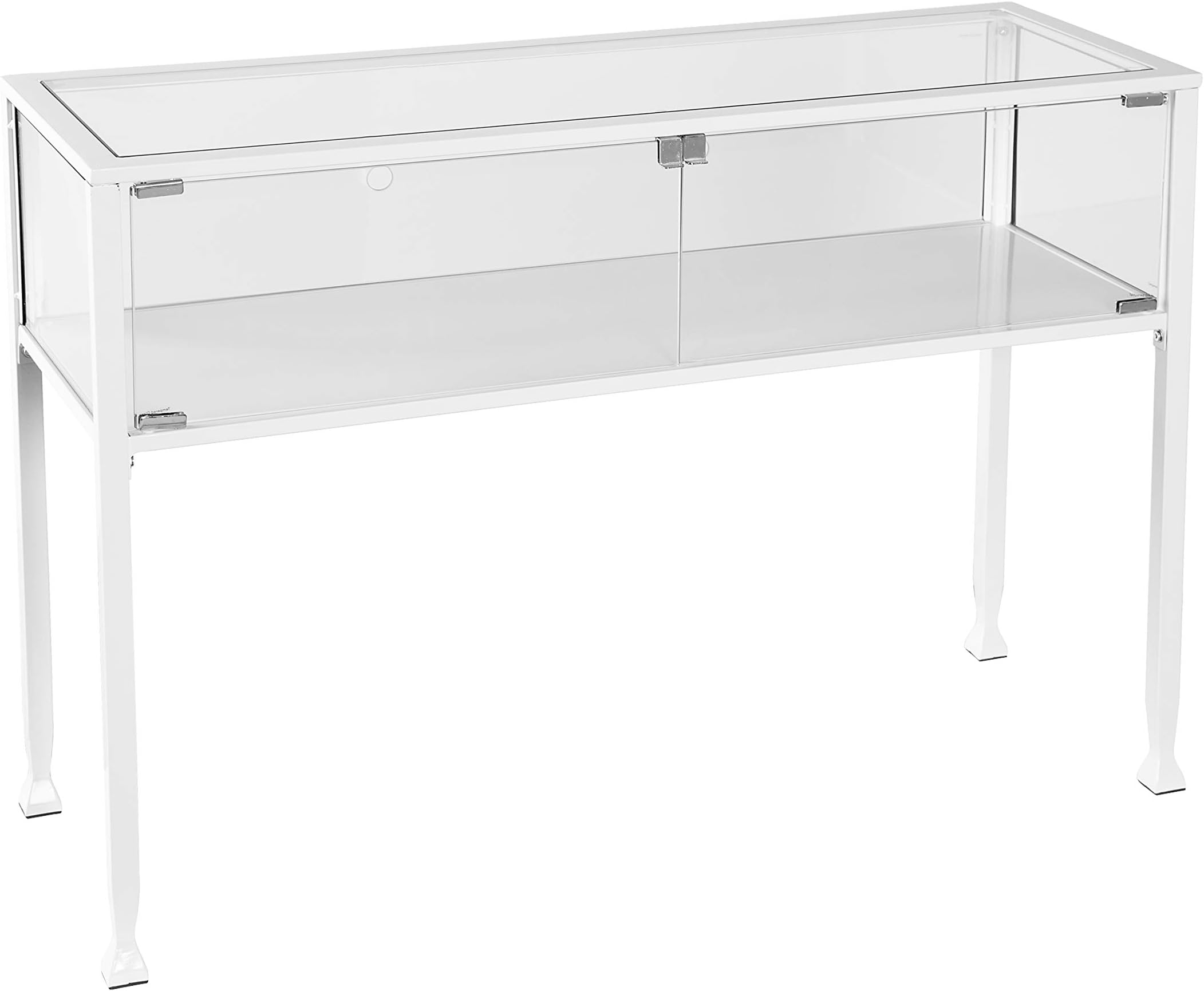 Furniture HotSpot Terrarium Display for Plants - Glass Top and Sides - Metal Power Coated Frame (Console Table)