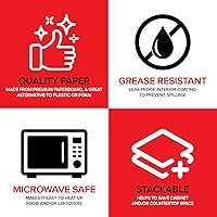 Vista 4 de Botes pequeños de papel para alimentos (paquete de 100) bandejas desechables de 1 libra a cuadros rojos y blancos, botes de comida ecológicos, botes