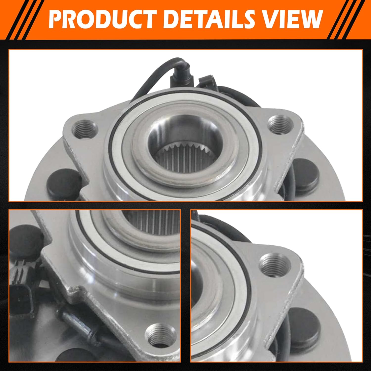 GAHA 515073 Front Wheel Hub Bearing Assembly Compatible for Dodge 2002 2003 2004 2005 2006 2007 Ram 1500 Wheel Bearing and Hub 5 Lugs with ABS