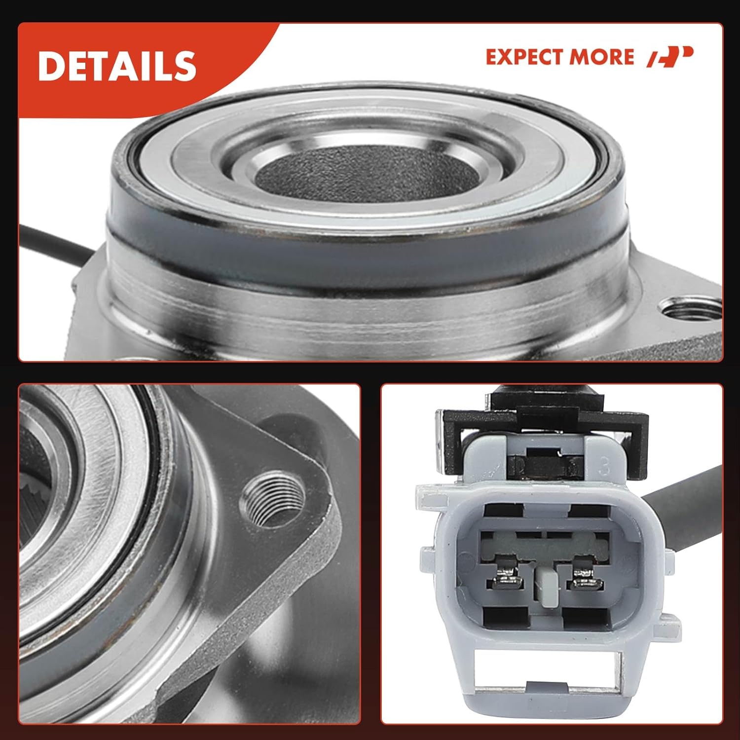 A-Premium Front Left Wheel Bearing and Hub Assembly with ABS & 5-Lug Compatible with Dodge Ram 1500 1997 1998 1999, 4WD & 4-Wheel ABS Only