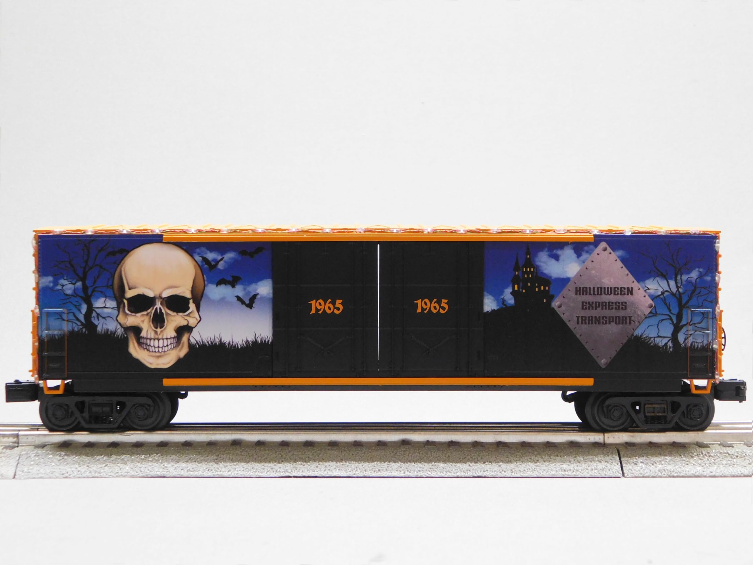 MTH RAILKING Halloween Witch Express Transport 1965 50' Double Door PLUGGED BOXCAR 30-70130D