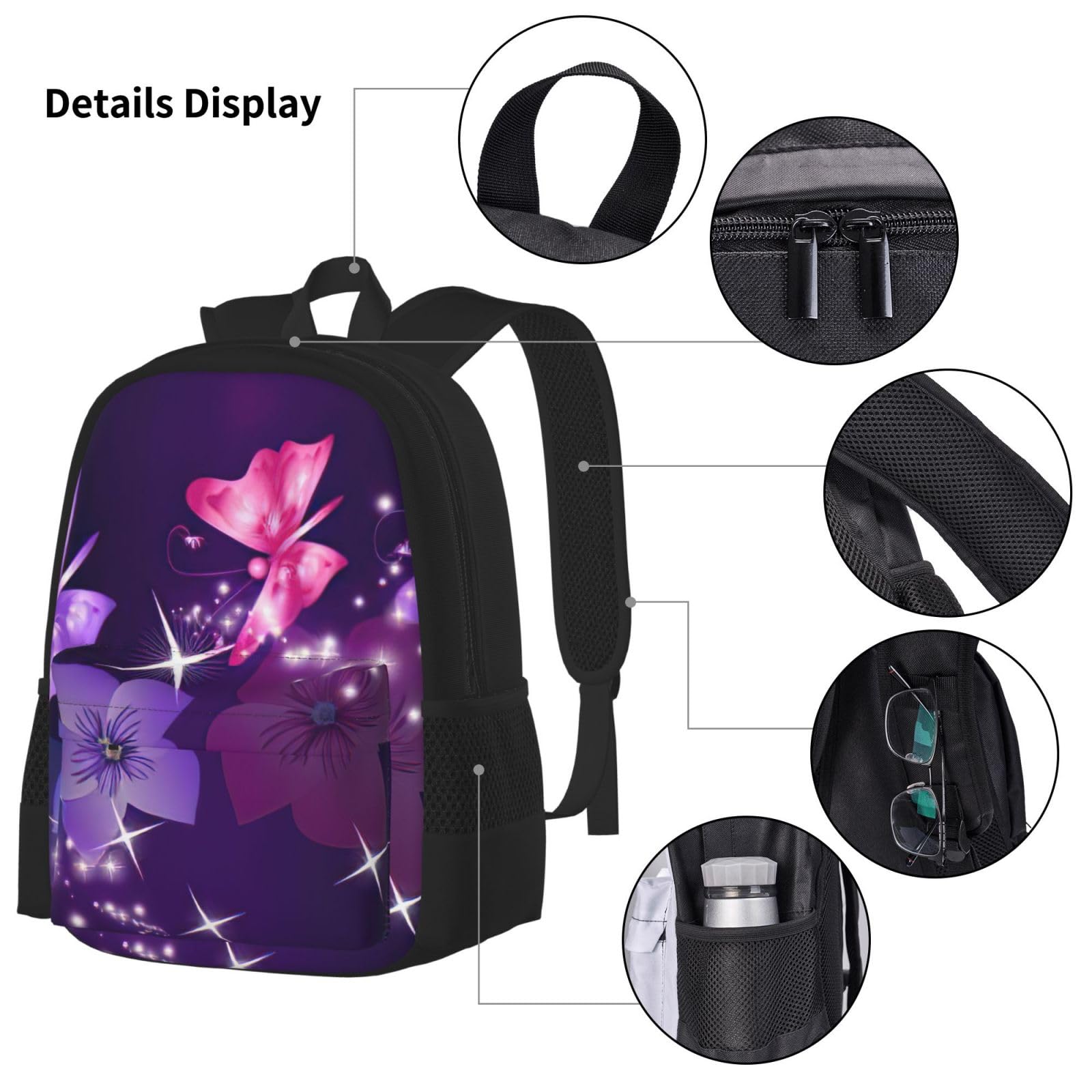 Zaino, borsa portapranzo, astuccio, set da 3 pezzi, per lavoro e