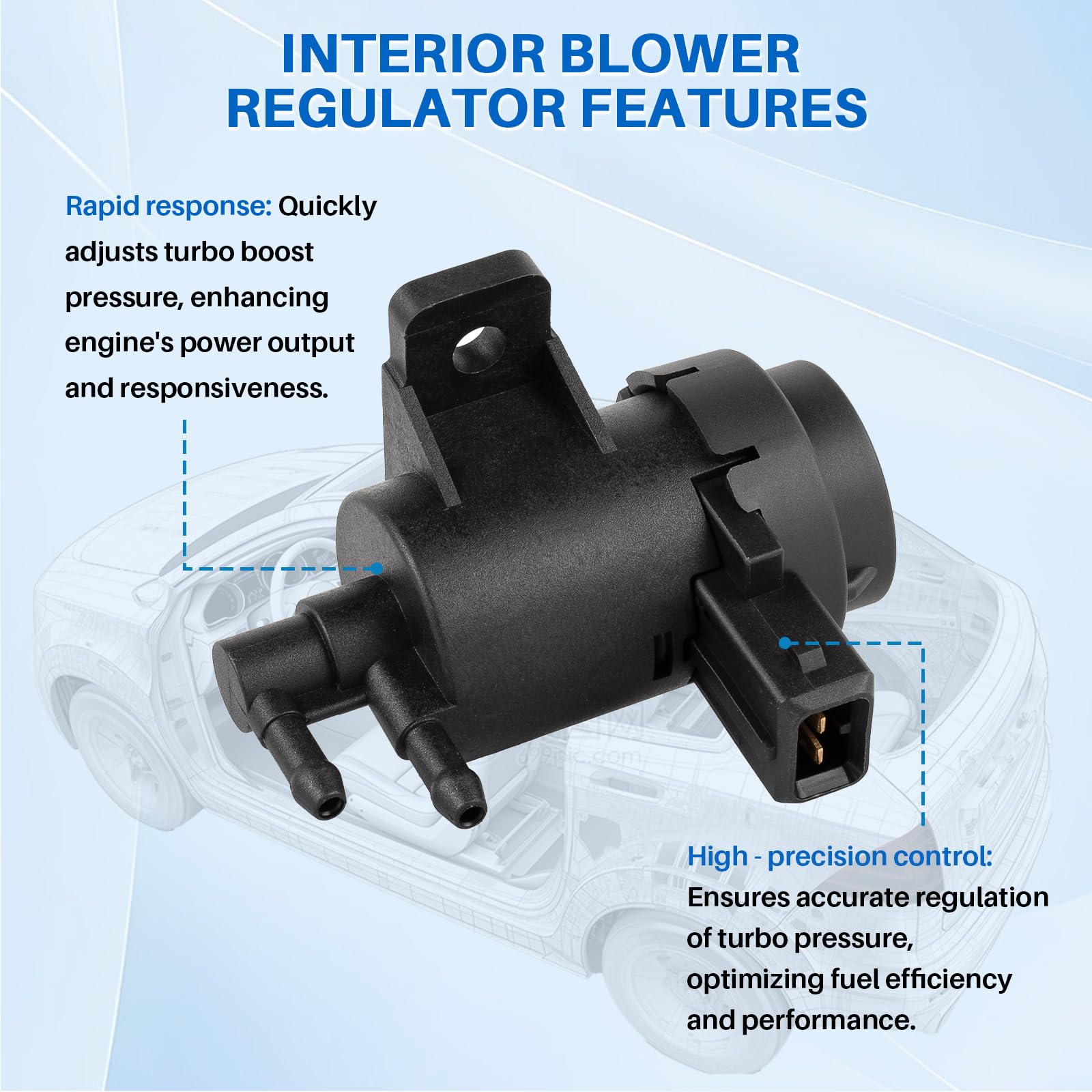 Turbo Pression Transducteur Électrovanne compatible avec Movano Vivaro Kangoo Clio Laguna Trafic 4402766 4414112 09110766 91167214 7700109099