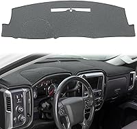 Vista 20 de Cubierta de tablero compatible con Chevy Chevrolet Silverado 1500 LT/WT 2500HD 3500HD 2007-2013, alfombra de tablero de GMC Sierra 2007-2013