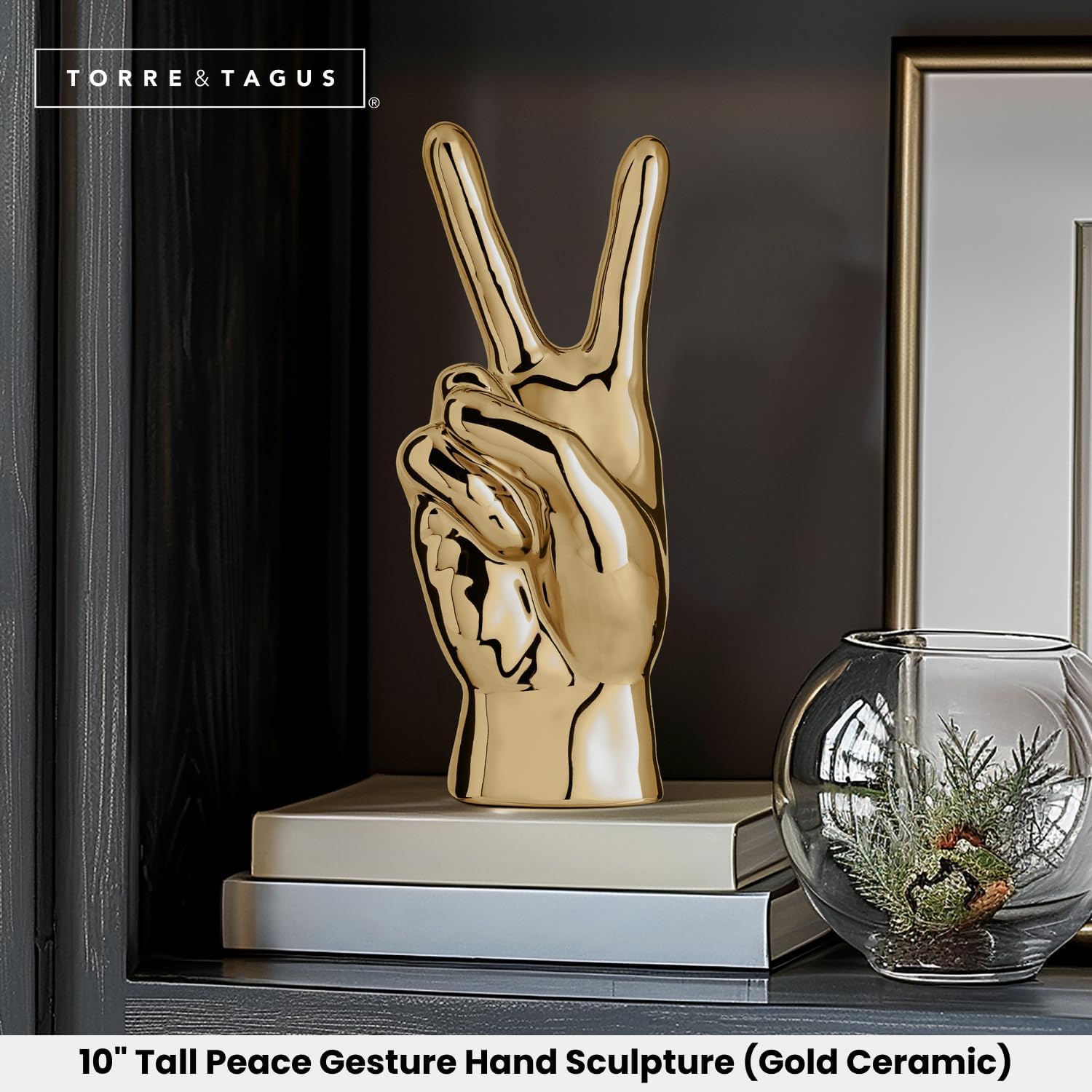 Peace Sign Hand Sculpture