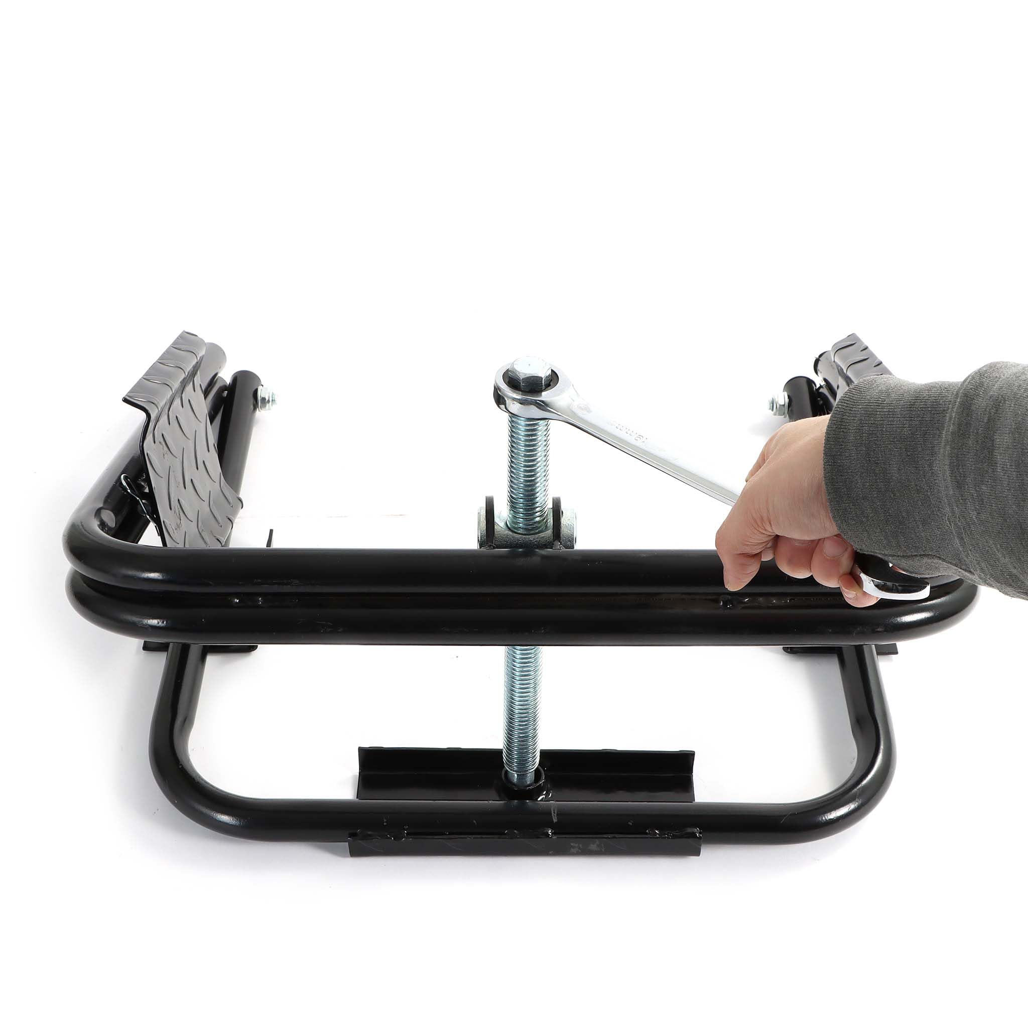 Wiltec Nivelador para caravanas y autocaravanas hasta 1360 kg Adecuado para neumáticos de 13, 14 o 15 Pulgadas, Ideal para Camping y Viajes, Gato de Acero Resistente
