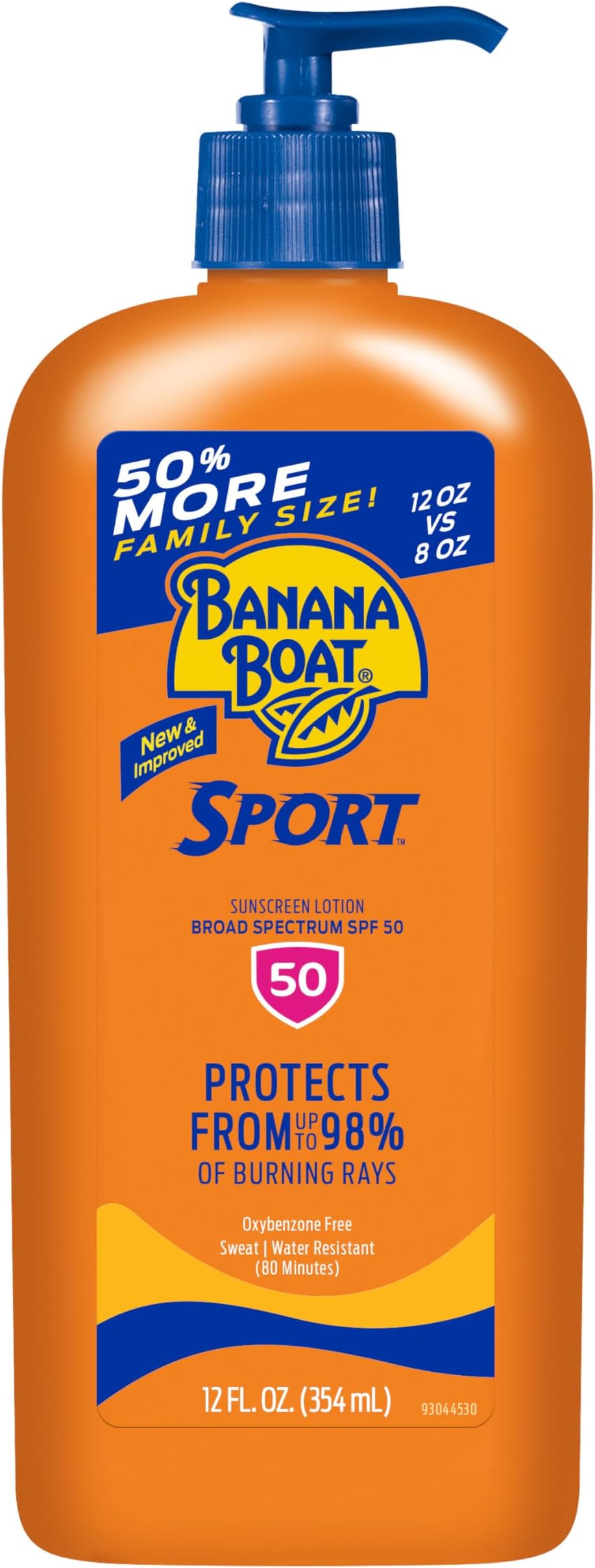 Banana Boat Sport Ultra SPF 50 Sunscreen Lotion, 12oz | Banana Boat Sunscreen SPF 50 Lotion, Oxybenzone-Free, Sunblock, Family Size, 12oz (Pack of 1)