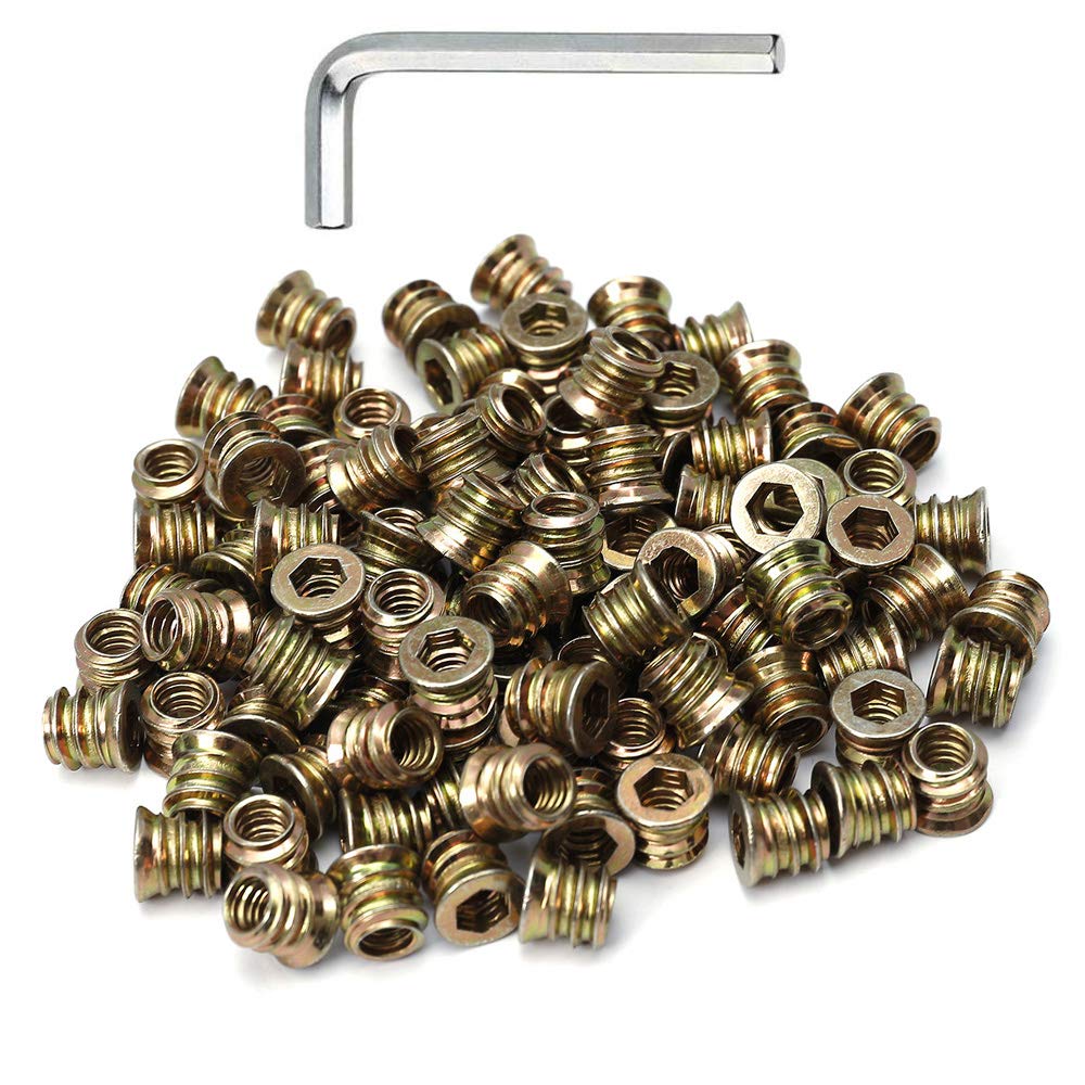 1/420 Threaded Inserts for Wood Nutsert Furniture Screwin Nut Inserts