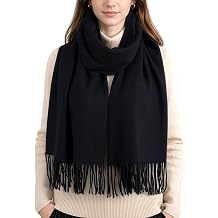 Achillea Warm Cashmere-Feel Scarf for Women Pashmina Shawl Wrap for Daily Wear, Travel & Cold Weather