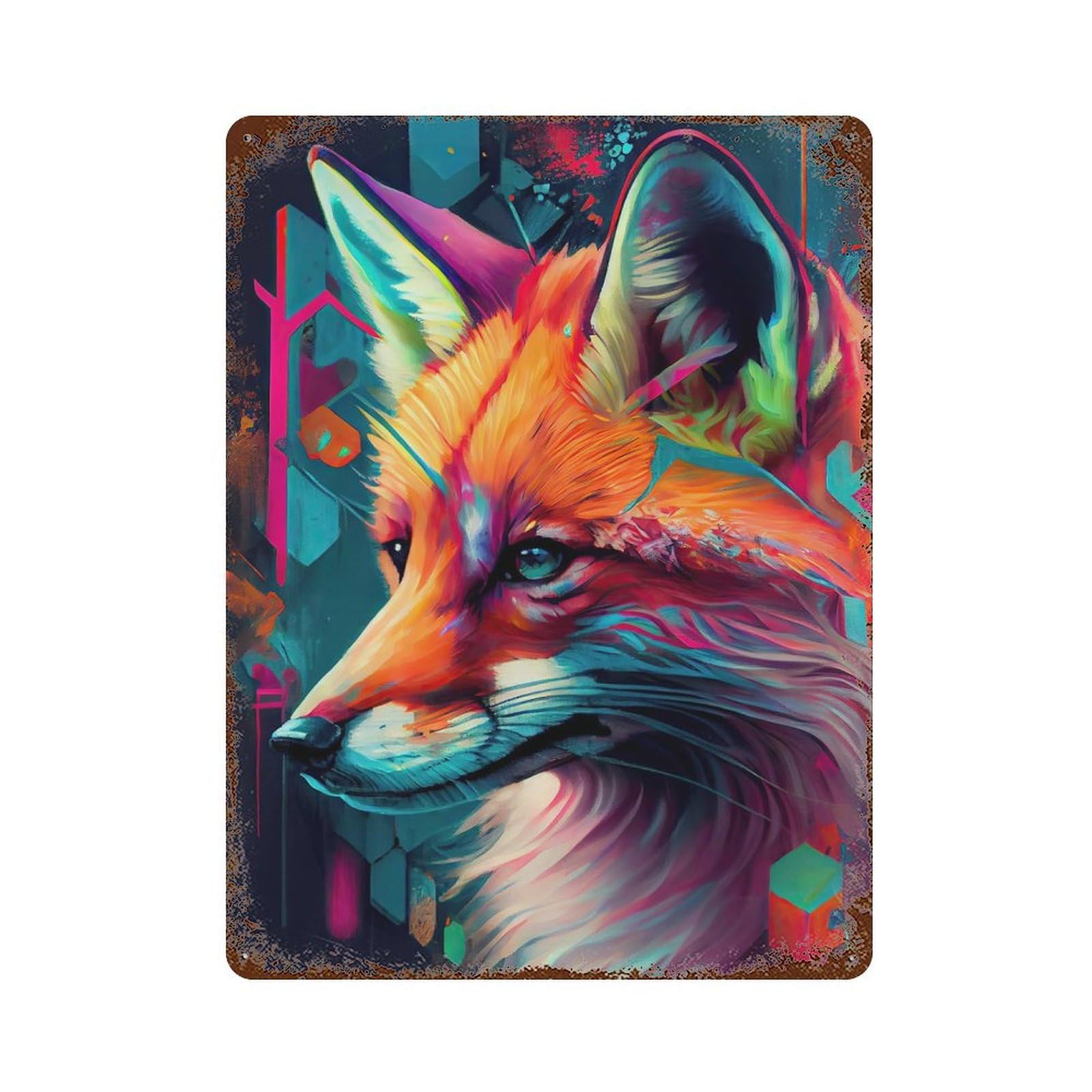 The Clever Fox Decorative Tin Sign 15.7"x11.8", for Farmhouse, Kitchen And Entryway Decor, Shabby Chic Decor