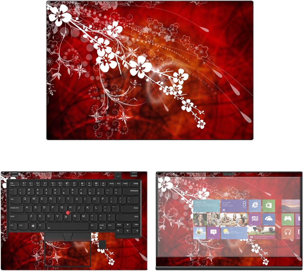 Decalrus - Protective Decal Floral Skin Sticker for Lenovo ThinkPad X1 Carbon (6th Gen.) (14" Screen) case Cover wrap LEtnkpadX1carbon6-100