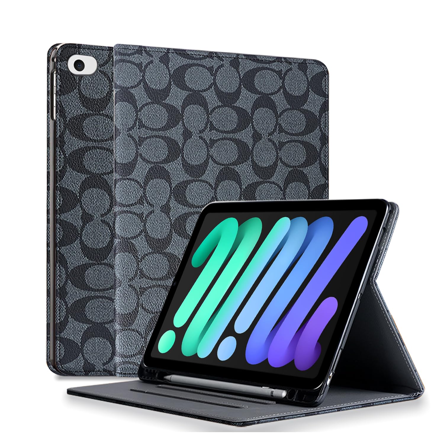 HYHCF Designer Luxury Compatible with iPad Mini 5 2019/Mini 4 2015 (5th/4th Generation 7.9 inch) Aesthetic Retro Leather,with Pencil Holder and Soft